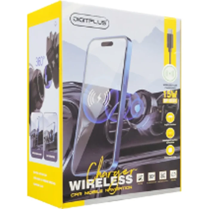 Digitplus Magnetic Wireless Car Holder Black
