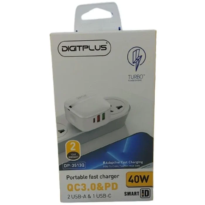 Digitplus Dual Port Wall Charger White